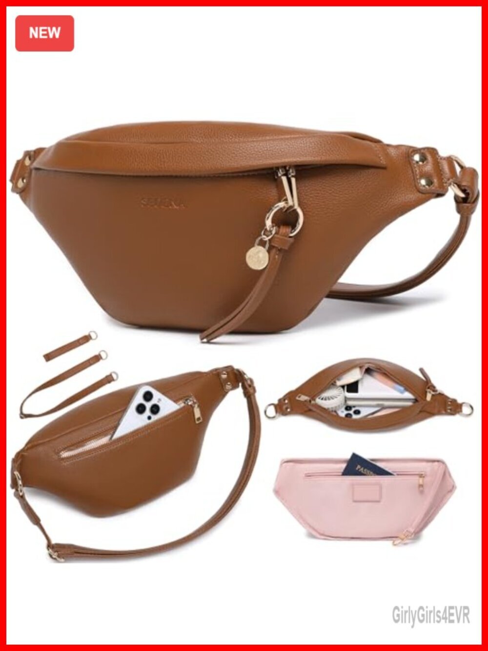 Anti Pickpocket RFID Crossbody Bag with Locking Charm